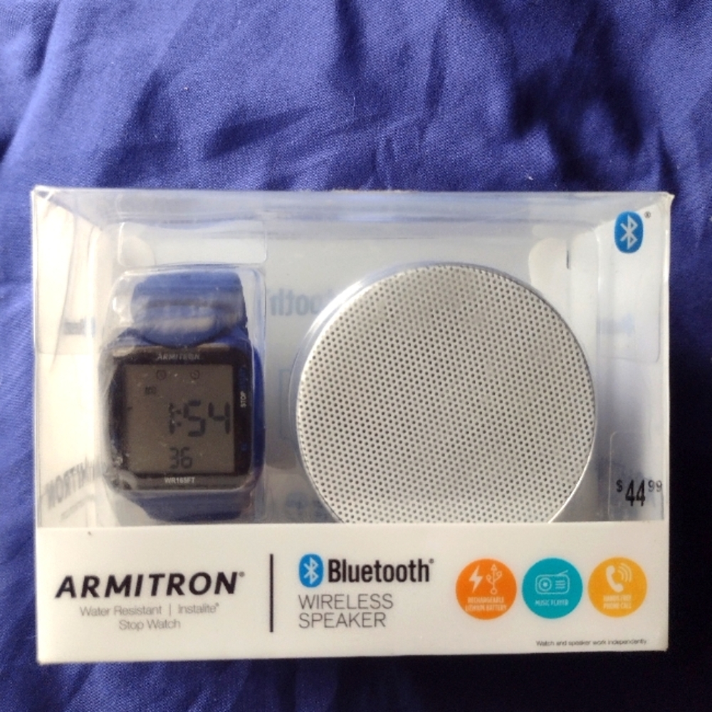 ARMITRON BLUETOOTH WIRELESS SPEAKER AND WATCH